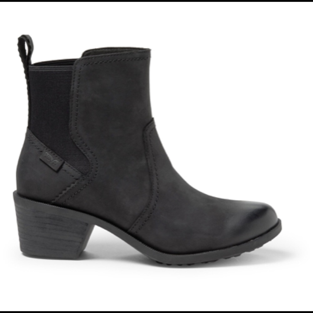 TEVA Anaya Black Waterproof Leather Boots